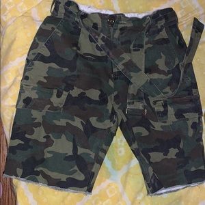 High waisted camo shorts